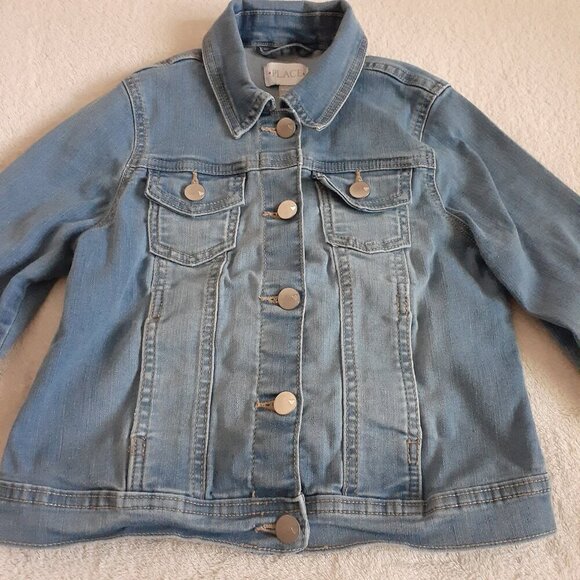 The Children's Place Girl's Size Medium (7/8) Light Wash Denim Jean Jacket - Picture 3 of 11